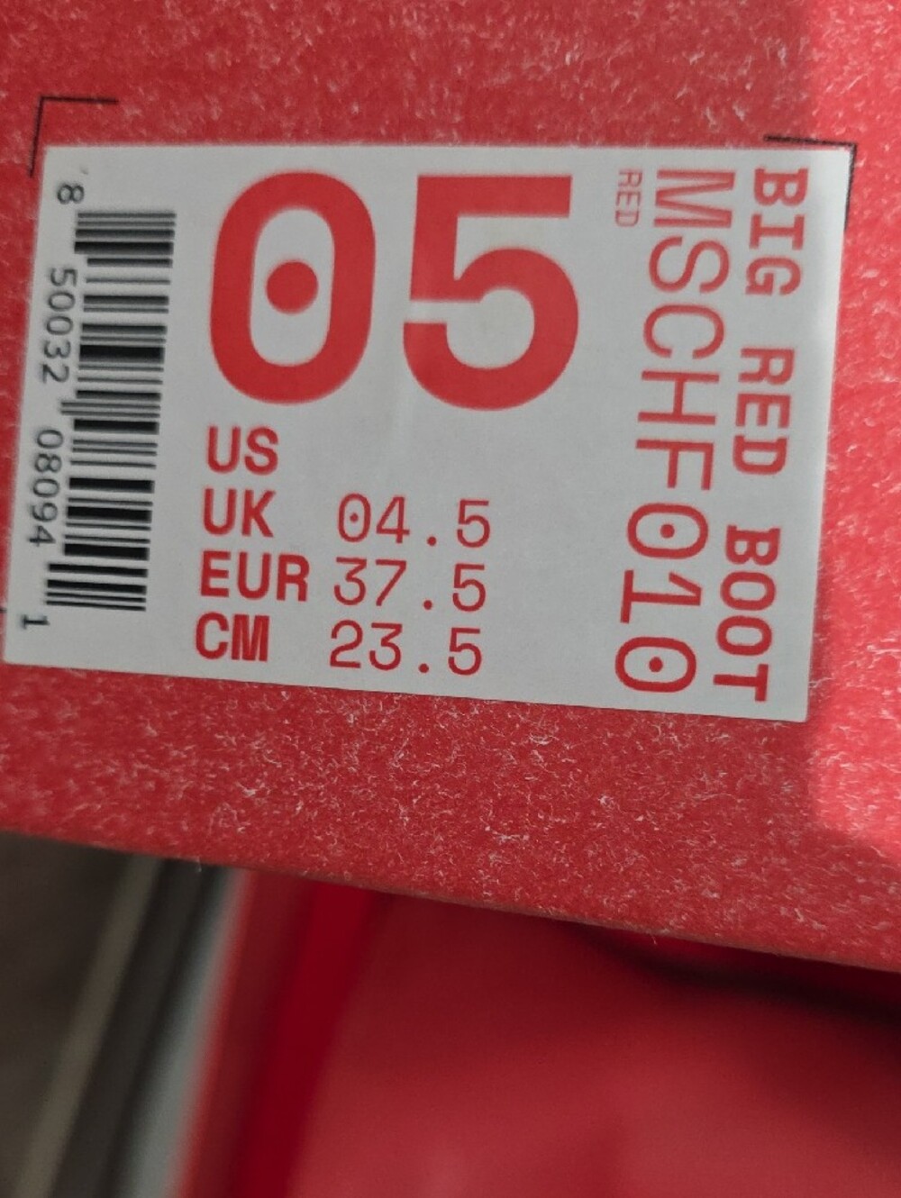 MSCHF Big Red Boot size US7.5-8) Brand NEW NIB Never Wor - Picture 9 of 9